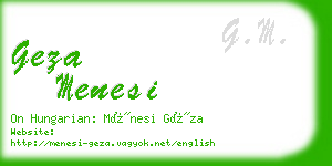 geza menesi business card